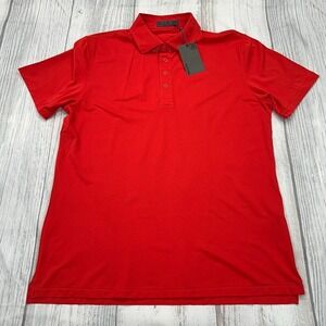 NWT GFORE Polo Shirt Large Red‎ Poppy Golf Beach Mens $110
